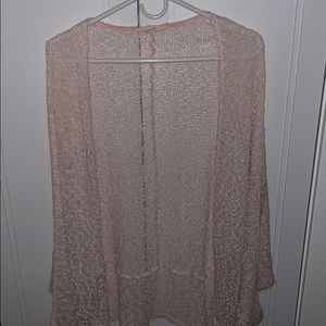 pink cardigan